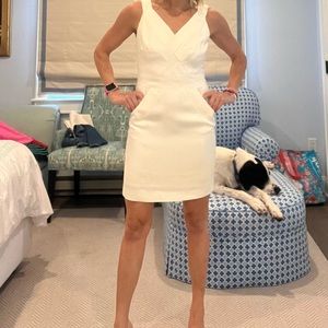 Milly v-neck dress linen